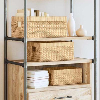 VidaXL Opslagmanden 3 pcs naturel 40 x 30 x 18 cm waterhyacint