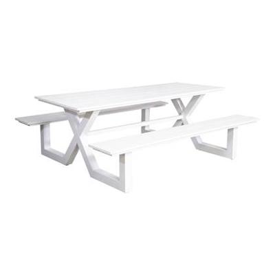 Picknicktafel Family aluminium wit Picknicktafel Family aluminium wit