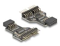 DeLOCK 60045 cable gender changer 9 pin USB 2.0 2 x 9 pin pin header Black - thumbnail
