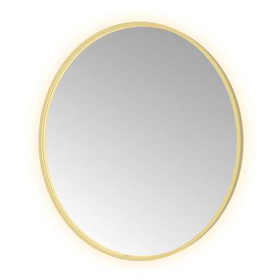 Spiegel Hotbath &MORE 100x100 cm LED-Verlichting Spiegelverwarming Rond Geborsteld Messing PVD Spiegel Hotbath &MORE 100x100 cm LED-Verlichting Spiegelverwarming Rond Geborsteld Messing PVD