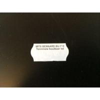 Etiket 2612 wit perm 2-slit Mits bewaard - thumbnail