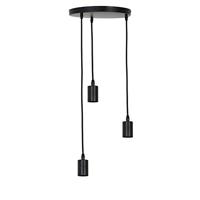Light & Living Hanglamp 'Brandon' 3-Lamps, kleur Zwart - thumbnail