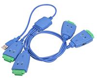SIIG 4-poorts industriële USB naar RS-422/485 seriële adapterkabel met 3KV isolatiebeveiliging (ID-SC0D11-S1) - thumbnail