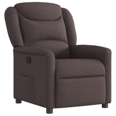 Fauteuil verstelbaar stof donkerbruin