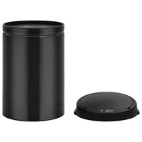 VidaXL Prullenbak met automatische sensor 30 l koolstofstaal zwart - thumbnail