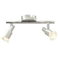 VidaXL Plafondspot met schijnwerpers nikkel 25,5 x 8 x 11 cm staal - thumbnail
