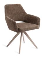 Jesper Home Eetkamerstoel 'Yanai' Turn Beige, kleur Checked Chestnut - thumbnail