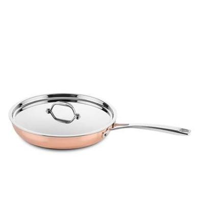 DUCQ Koekenpan met deksel - inductie - koper - ø 26 cm - zonder anti-aanbaklaag