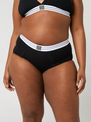 2-pack dames boxershorts - Katoenen dames boyshorts - Tailleband - S - Zwart - Onderbroek - Ondergoed - S - Onderbroek - Ondergoed