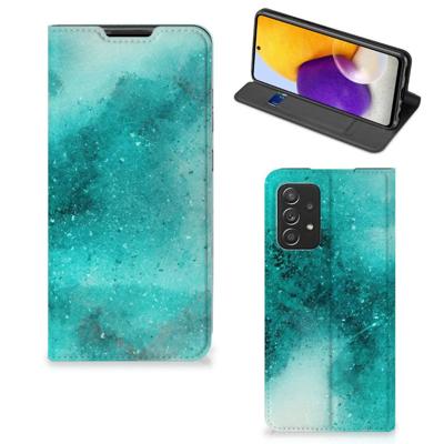 Bookcase Samsung Galaxy A72 (5G/4G) Painting Blue Bookcase Samsung Galaxy A72 (5G/4G) Painting Blue
