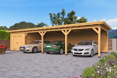 Overkapping plat dak Red Class Wood Odense type 10 XL 1036x378 cm- Plat dak- - Tuindeco Overkapping plat dak Red Class Wood Odense type 10 XL 1036x378 cm- Plat dak- - Tuindeco