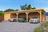 Overkapping plat dak Red Class Wood Odense type 10 XL 1036x378 cm- Plat dak- - Tuindeco - thumbnail