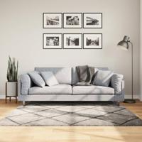 VidaXL Vloerkleed pamplona shaggy hoogpolig 160x160 cm beige antraciet - thumbnail