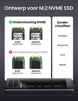UGREEN 10902 Externe behuizing voor M.2 PCIe NVMe SSD PCI-Express 10902 - thumbnail