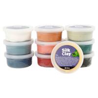 Creativ Company Silk clay, pastelkleuren, 10dlg. - thumbnail