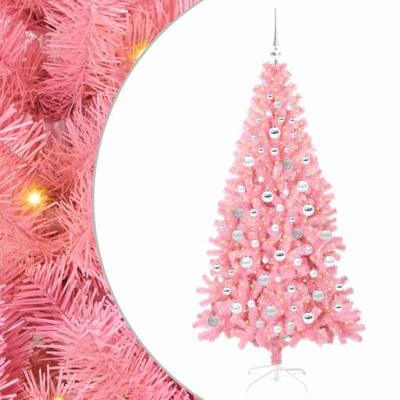 VidaXL Kerstboom met 300 led met standaard roze 180 cm pvc VidaXL Kerstboom met 300 led met standaard roze 180 cm pvc