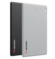 Verbatim My Finder Wallet Tracker - Dunne, oplaadbare Bluetooth-kaartzoeker voor portefeuilles, bagagelabels en meer, compatibel met Apple Find My (alleen iOS), 2-pack, zwart en zilver - thumbnail