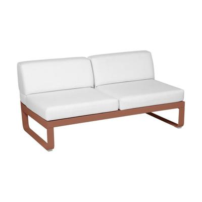 Fermob Bellevie 2-zitsmodule loungebank Red Ochre - Off-White
