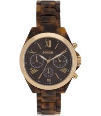 Horlogeband Fossil BQ3120 Kunststof/Plastic Bruin 18mm