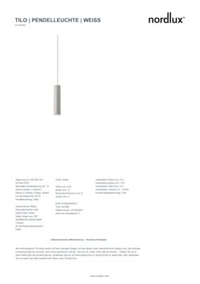 Nordlux Moderne hanglampTilo wit - 2410453001