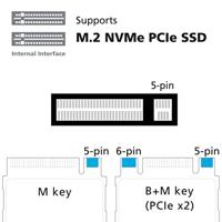 Akasa DuoDock MX M.2 SSD-behuizing USB-C 3.2 Gen 2 10 GBit/s M.2 PCIe NVMe 2242, 2260, 2280 AK-DK09U3-WHCMV2 - thumbnail