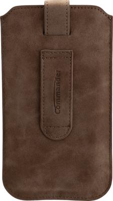 Commander Milano Universele Smartphone Case - XXL 5.2 - Nubuk Grijs Commander Milano Universele Smartphone Case - XXL 5.2 - Nubuk Grijs