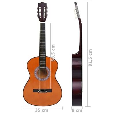 VidaXL Gitaar klassiek beginner en kinderen 3/4 36" lindenhout