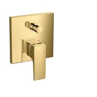 Hansgrohe Metropol ééngreeps badmengkraan afbouwdeel met rechte greep en zekerheidscombinatie, Polished Gold Optic - thumbnail
