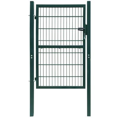 VidaXL Poort dubbelstaafmat (enkel) 106x170 cm groen