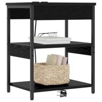 Nachtkastje Zwart eiken Bewerkt hout - thumbnail