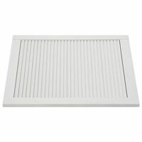 Kastdeuren met lamellen 2 st 69x59,4 cm massief grenenhout wit - thumbnail