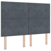 Boxspring Bed met Matras & Bank Donkergrijs 160x200 cm Fluweel - thumbnail