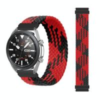 Voor Garmin vivoactieve 3 verstelbare nylon gevlochten elasticiteit vervangende riem horlogeband maat: 135 mm (rood zwart) - thumbnail