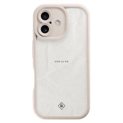 iPhone 16 beige case - Vive la vie