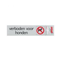 Bord Alulook Verboden voor honden - 165x44 mm zelfklevend. - thumbnail