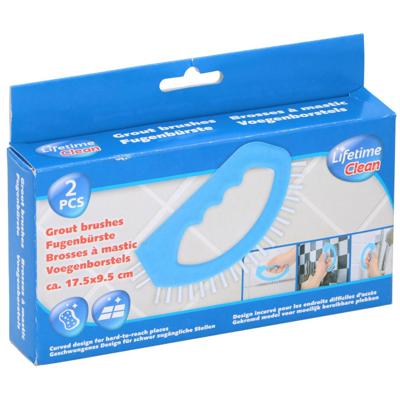 Lifetime Clean voegenborstel 2 stuks blauw/wit Lifetime Clean voegenborstel 2 stuks blauw/wit