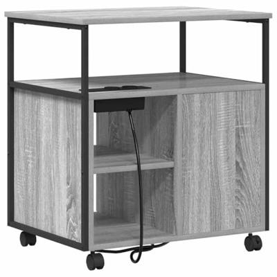 Kantoor kast met wiel Grijs sonoma 60 x 46 x 67 cm Bewerkt hout