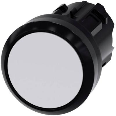 Siemens 3SU10000AA600AA0 3SU1000-0AA60-0AA0 Druktoets Kunststof frontring, Rond Knop Zwart, Wit Druk-ontgrendeling 1 stuk(s)