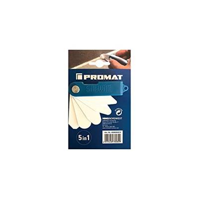 Promat/Tecwerk Siliconen-plamuurmes | 5 in 1 | passend voor alle siliconevoegen | kunststof 1 stuks op kaart | lengte 85 mm breedte 15 mm - 4300000212 Promat/Tecwerk Siliconen-plamuurmes | 5 in 1 | passend voor alle siliconevoegen | kunststof 1 stuks op kaart | lengte 85 mm breedte 15 mm - 4300000212