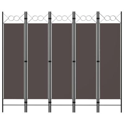 Kamerscherm met 5 panelen 200x180 cm antraciet