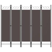 Kamerscherm met 5 panelen 200x180 cm antraciet - thumbnail