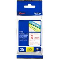 Brother TZE-222 labelprinter-tape Rood op wit - thumbnail
