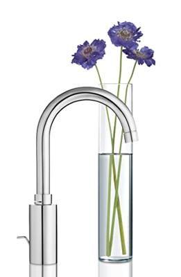 GROHE Eurosmart Cosmopolitan waterbesparende wastafelkraan l-size m. gladde body met push open chroom 23933001 GROHE Eurosmart Cosmopolitan waterbesparende wastafelkraan l-size m. gladde body met push open chroom 23933001