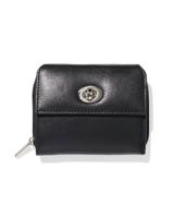 HEMA Ritsportemonnee met flap leer zwart - thumbnail