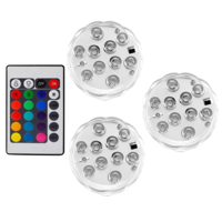 Lyora Set van 3 RGB LEDBatterij lamp set ook voor onderwater - 27124 - thumbnail