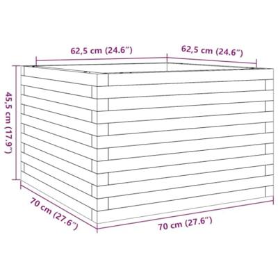 VidaXL Plantenbak 70x70x45,5 cm geïmpregneerd grenenhout