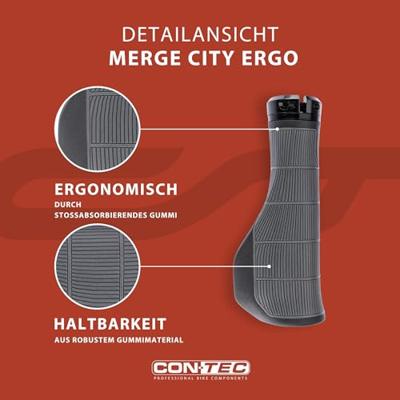 CONTEC handvatten "merge city ergo" ct grips merge city ergo 96/140mm, black