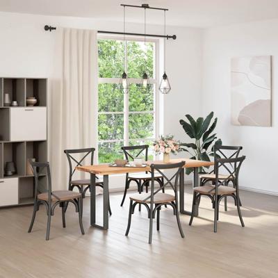 Console tafelpoten 2 st U-vormig 38x(72-73) cm staal antraciet