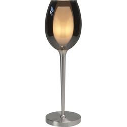 Highlight TafellampBelle nikkel met smoke glas - T1142.19