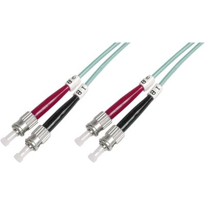 Digitus DK-2511-02/3 Glasvezel Optische vezel Aansluitkabel 2.00 m Turquoise [1x ST-stekker - 1x ST-stekker] 50/125 µ Multimode OM3